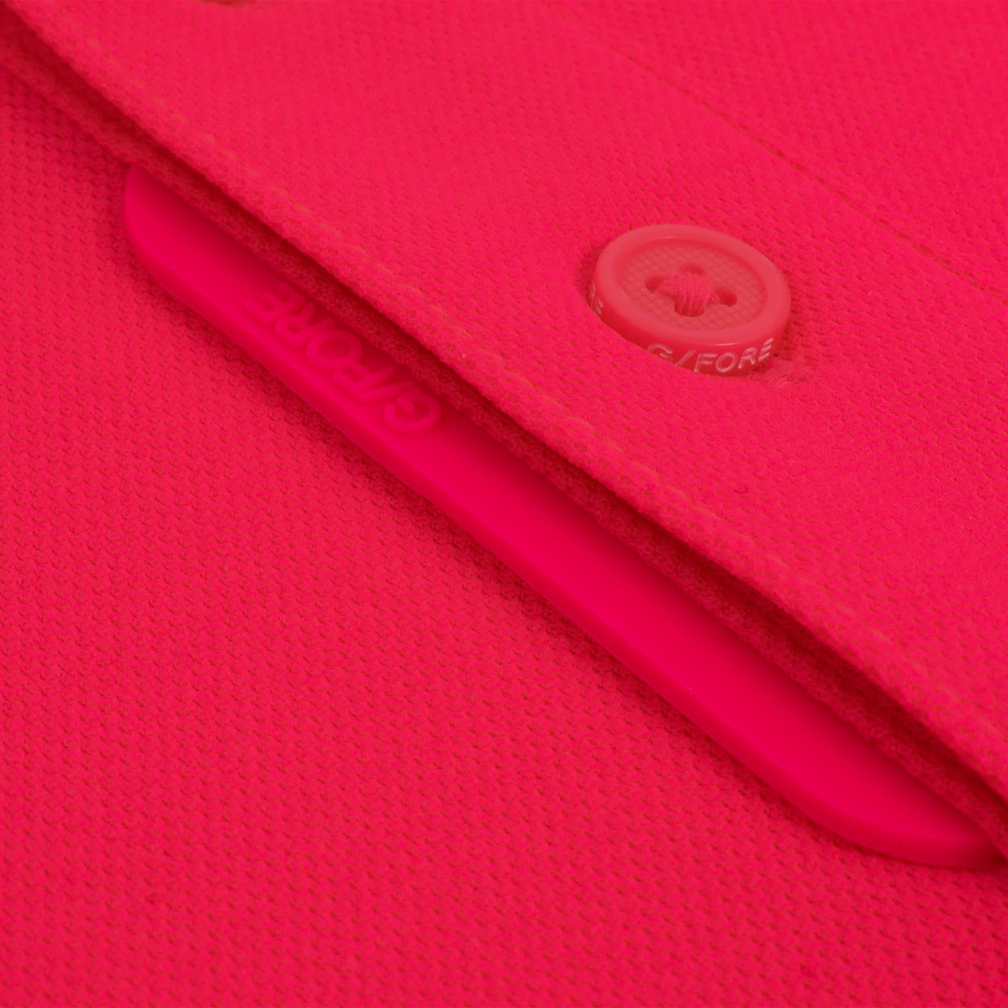 G/FORE Essential Performance Pique Mens Golf Polo Shirt Knockout Pink